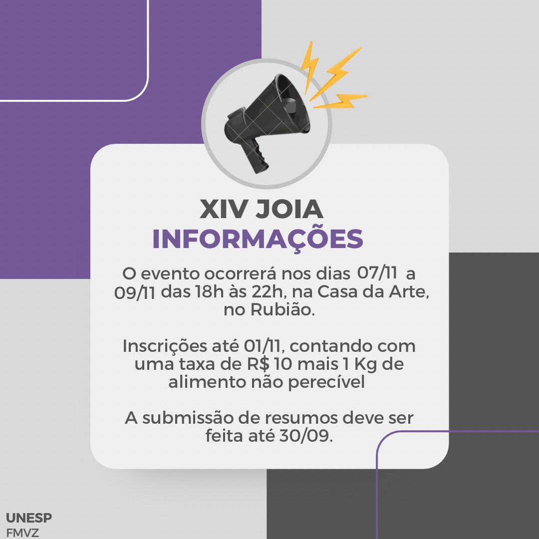 JOIA – Jornada de Integração dos Alunos de Graduação e Pós-Graduação