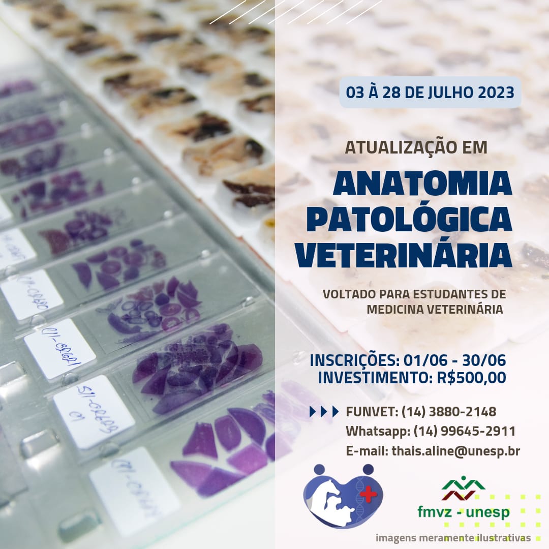 ATUALIZAÇÃO EM ANATOMIA PATOLÓGICA VETERINÁRIA – JULHO 2023