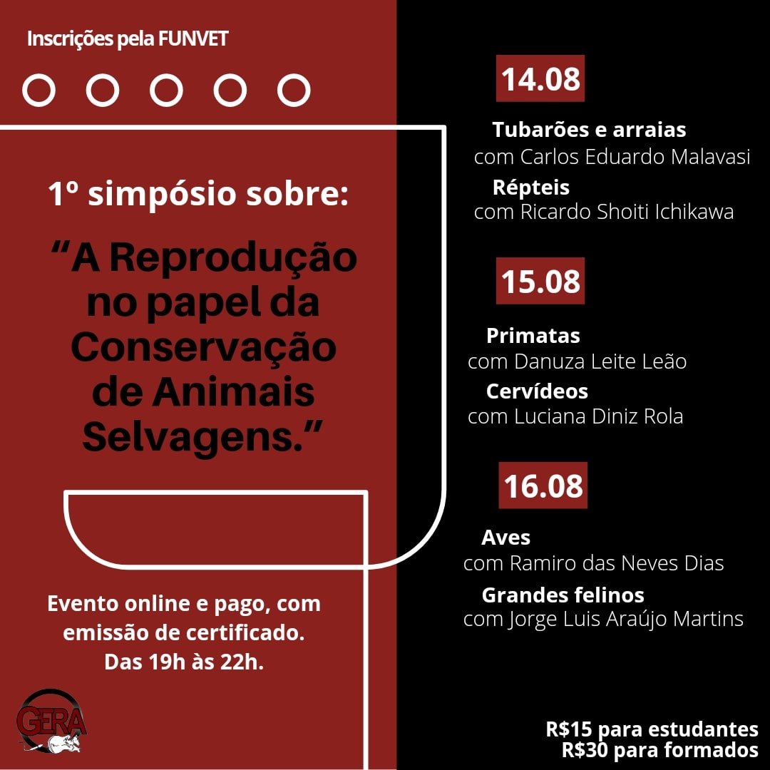 1º SIMPÓSIO SOBRE: A REPRODUÇÃO NO PAPEL DA CONSERVAÇÃO DE ANIMAIS SELVAGENS