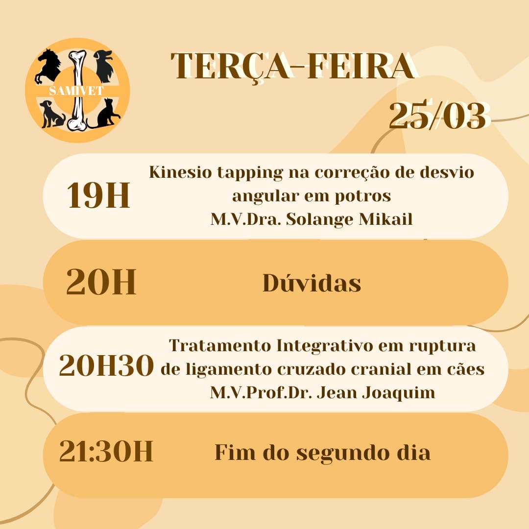 SEMANA ACADÊMICA DE MEDICINA INTEGRATIVA VETERINÁRIA – EDIÇÃO ORTOPEDIA