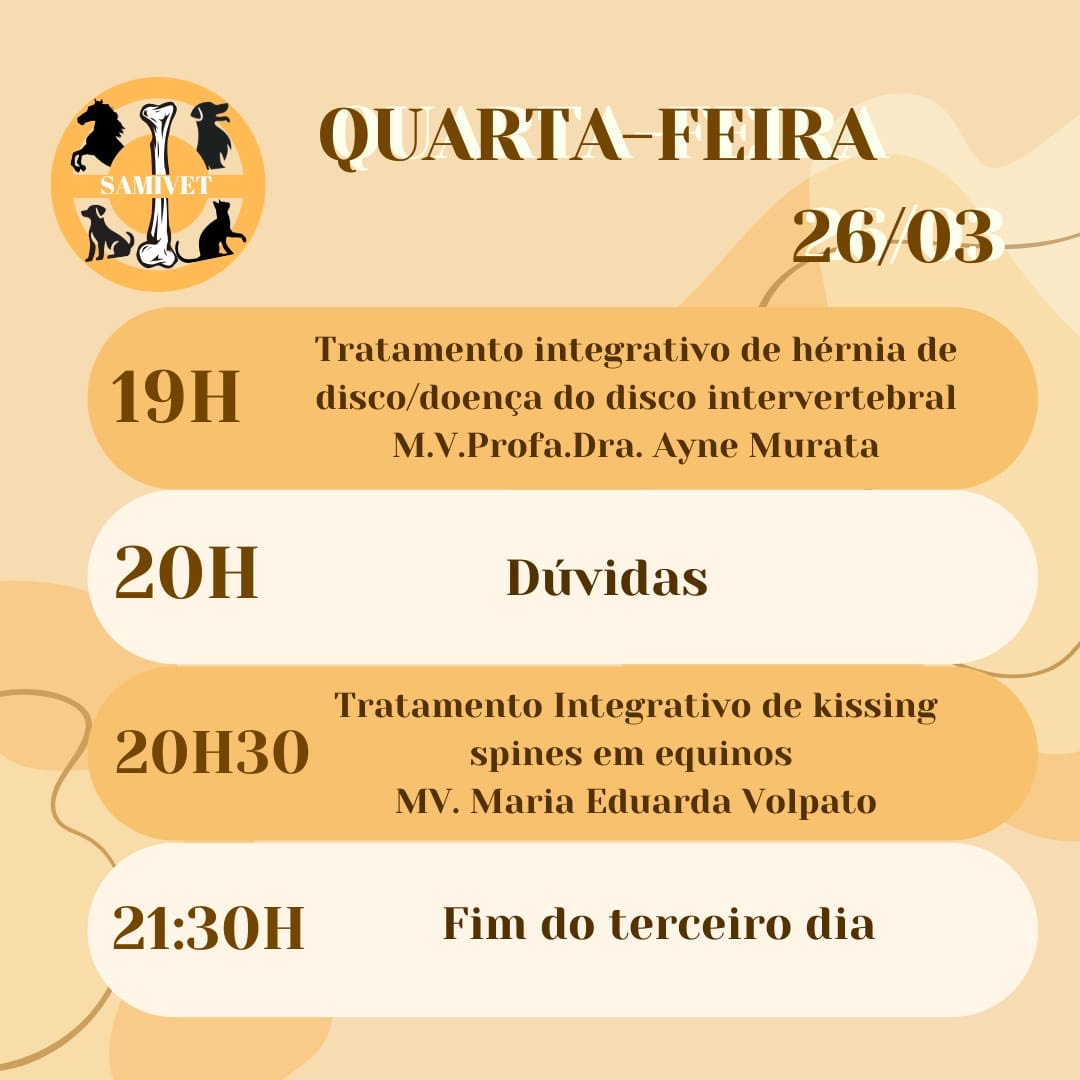 SEMANA ACADÊMICA DE MEDICINA INTEGRATIVA VETERINÁRIA – EDIÇÃO ORTOPEDIA