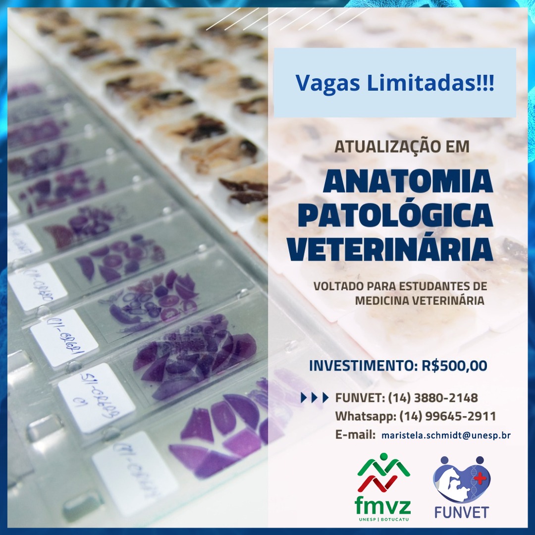 CURSO PRÁTICO ATUALIZAÇÃO EM ANATOMIA PATOLÓGICA VETERINÁRIA – JULHO 2025