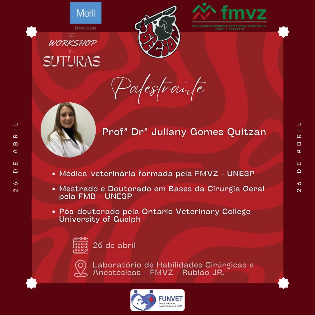 III WORKSHOP TEÓRICO-PRÁTICO DE SUTURAS