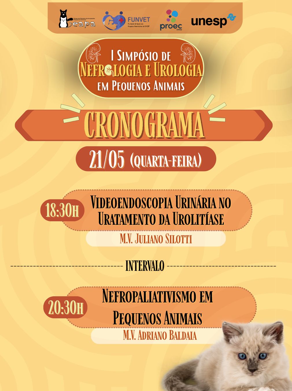 I SIMPÓSIO DE NEFROLOGIA E UROLOGIA DE PEQUENOS ANIMAIS