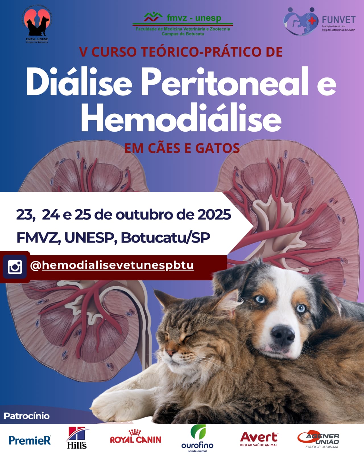 V CURSO TEÓRICO-PRÁTICO DE DIÁLISE PERITONEAL E HEMODIÁLISE EM CÃES E GATOS