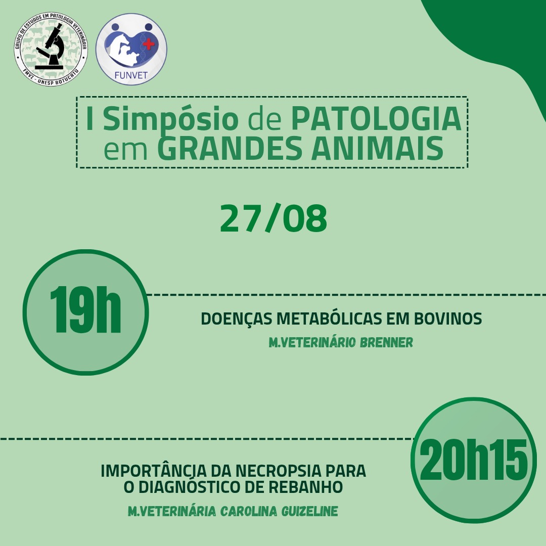 I Simpósio Internacional de Patologia em Grandes Animais