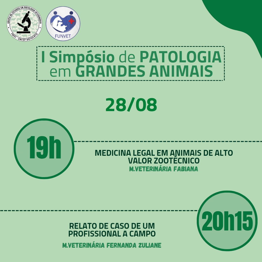 I Simpósio Internacional de Patologia em Grandes Animais