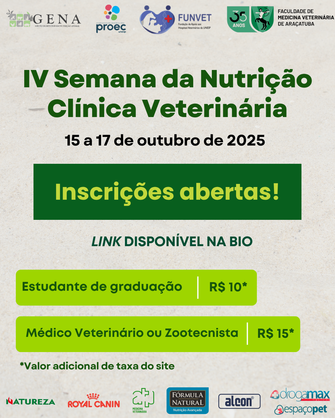 IV Semana da Nutrição Clínica Veterinária