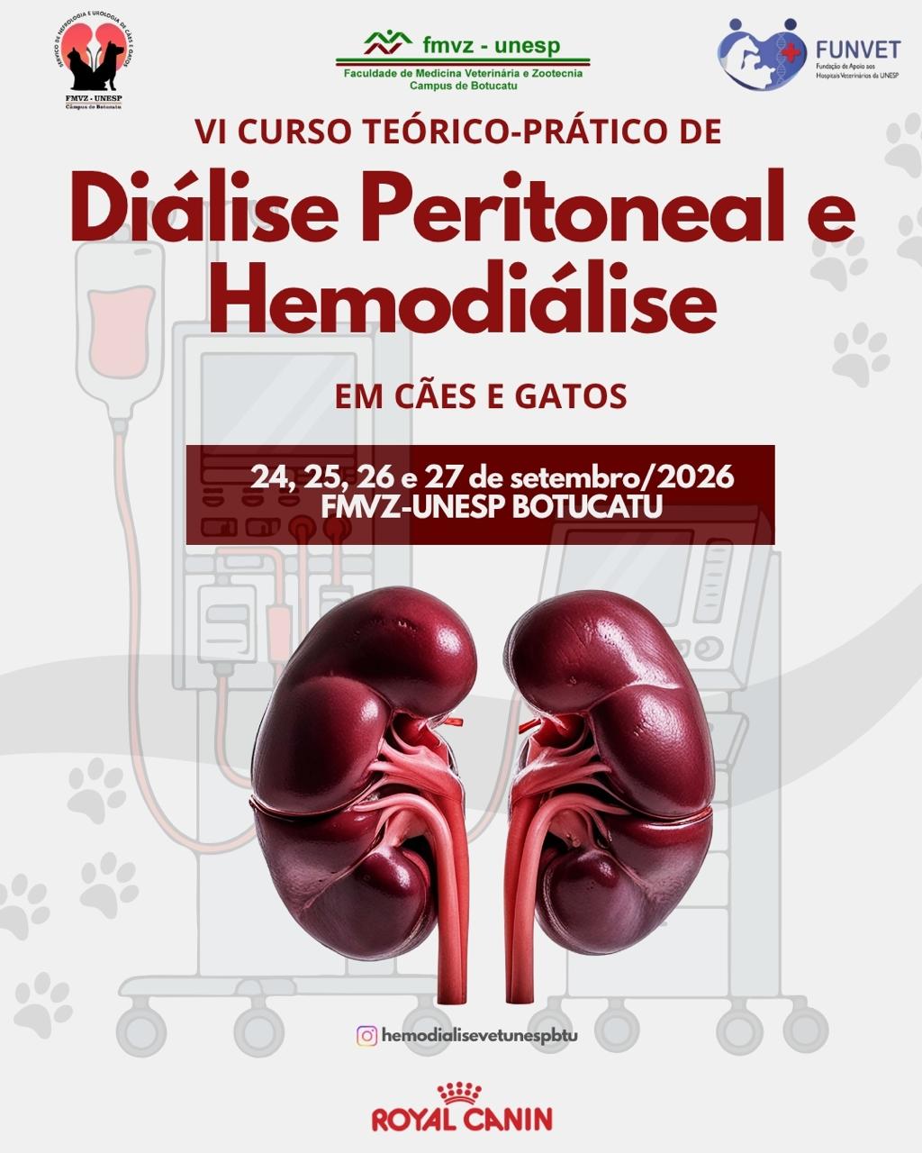 VI Curso Teórico/Prático de Diálise Peritoneal e Hemodiálise em Pequenos Animais