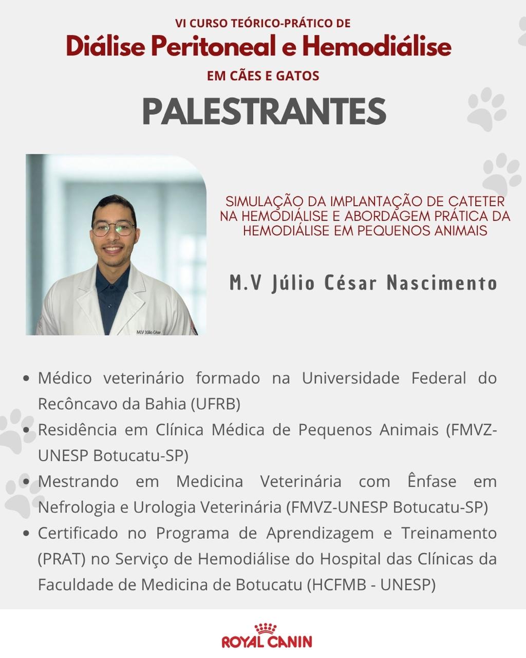 VI Curso Teórico/Prático de Diálise Peritoneal e Hemodiálise em Pequenos Animais