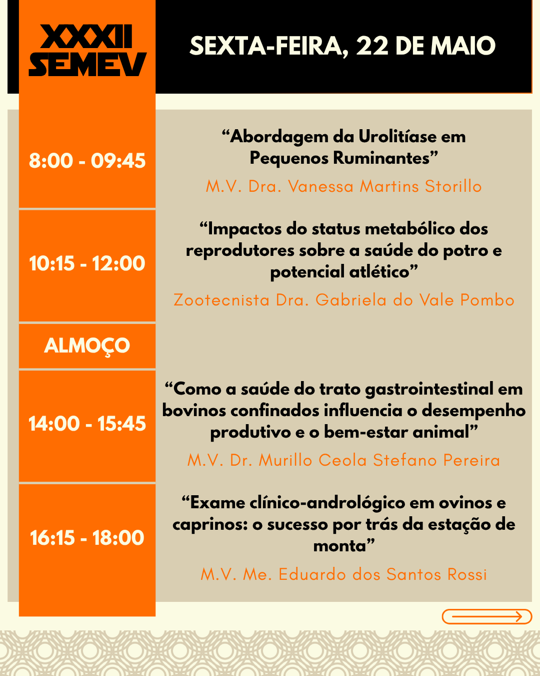 XXXII SEMEV – Semana de Estudos em Medicina Veterinária