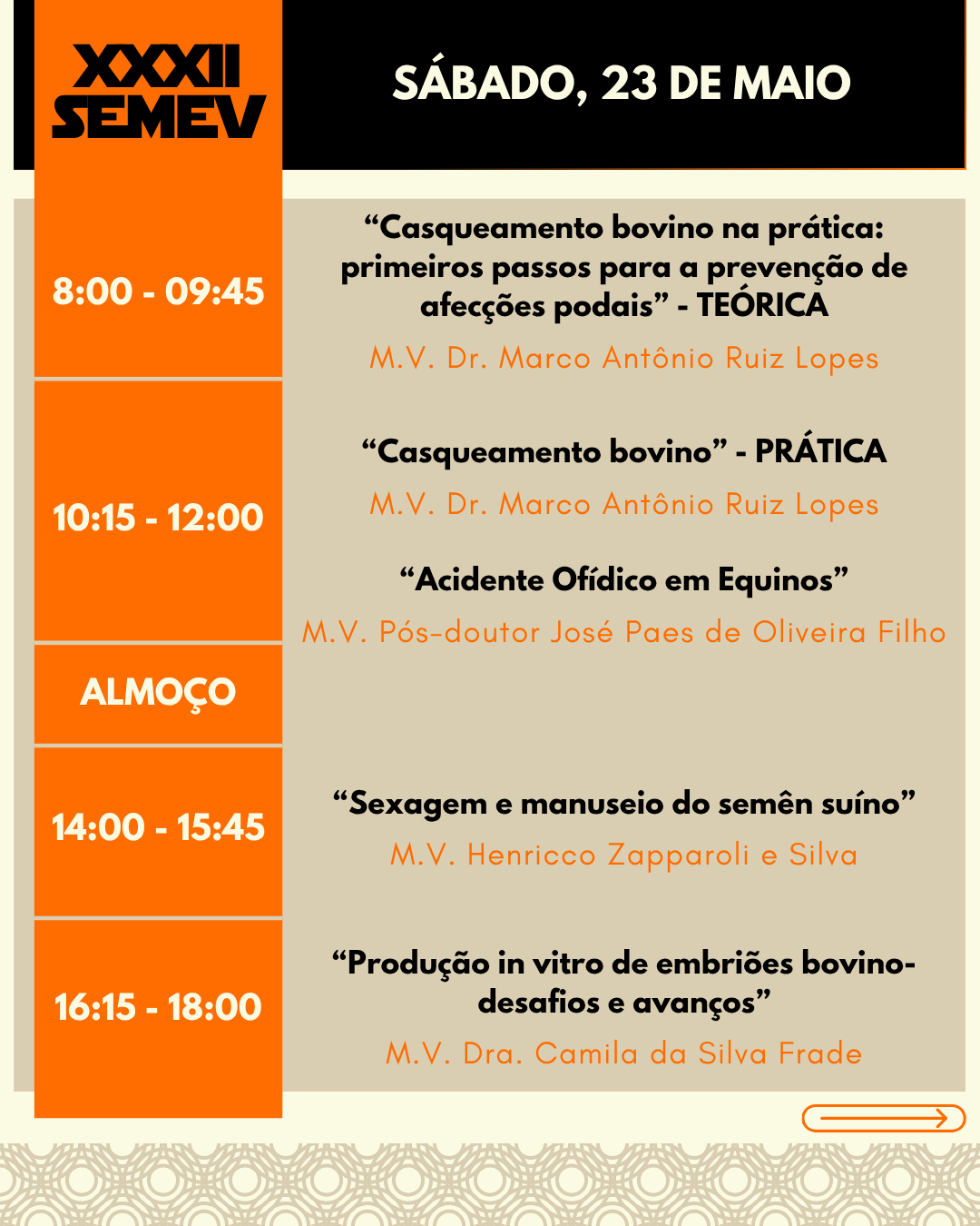 XXXII SEMEV – Semana de Estudos em Medicina Veterinária