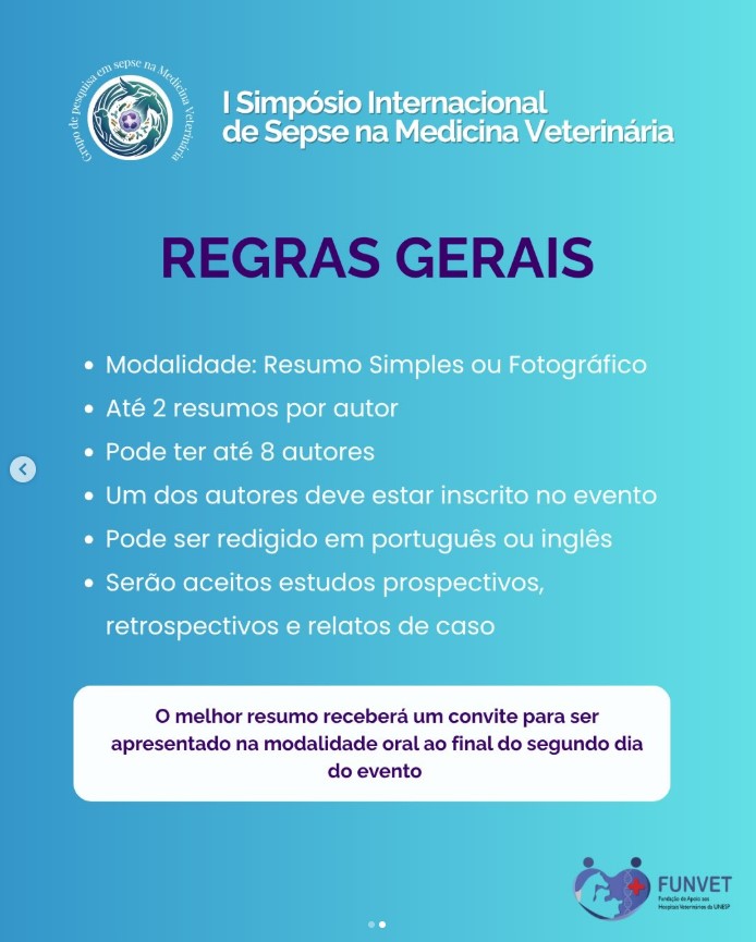 I Simpósio Internacional de Sepse na Medicina Veterinária