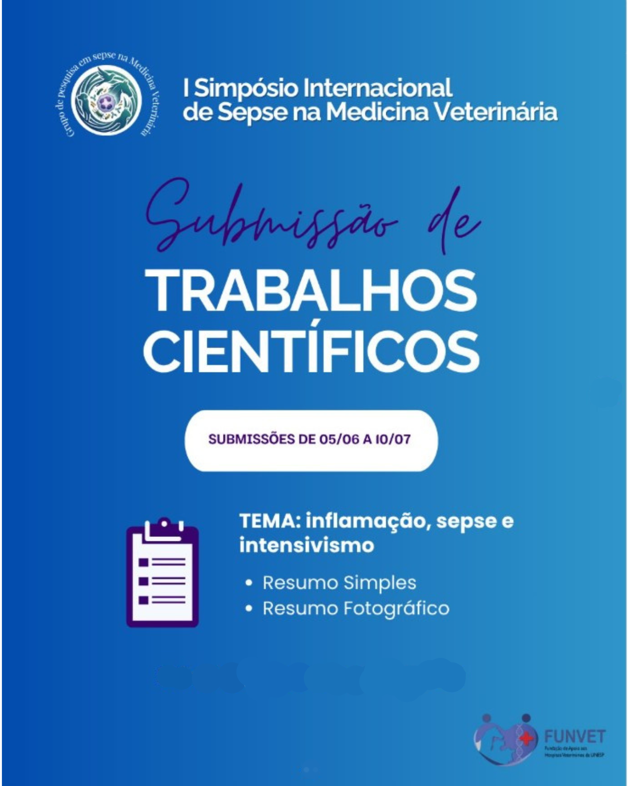 I Simpósio Internacional de Sepse na Medicina Veterinária