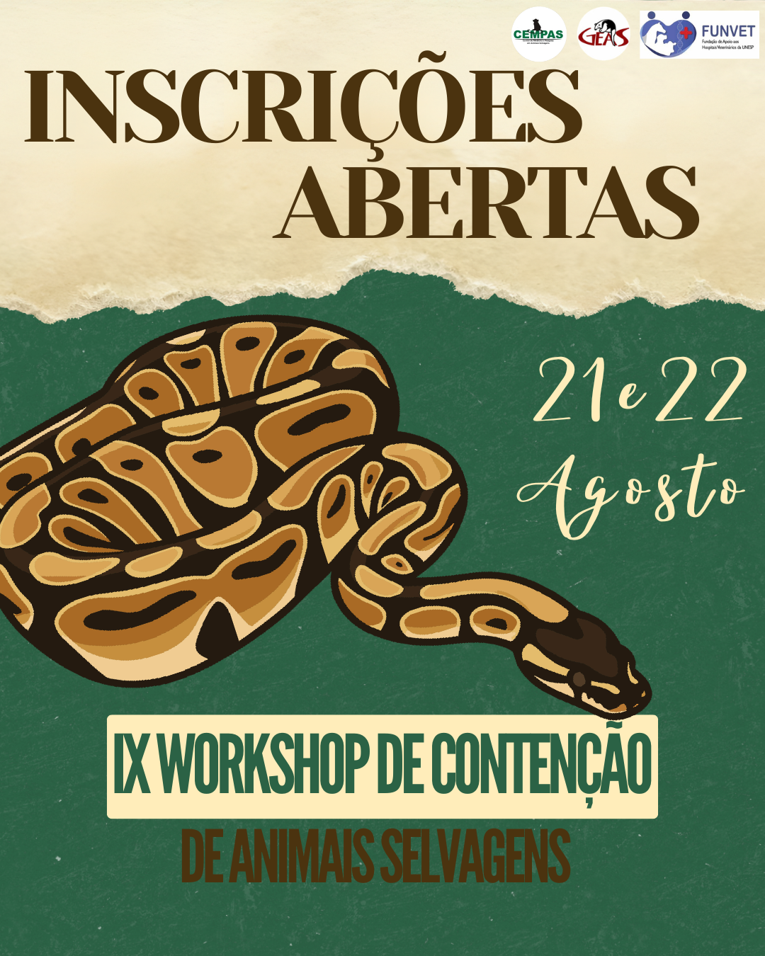 IX Workshop de Contenção de Animais Selvagens